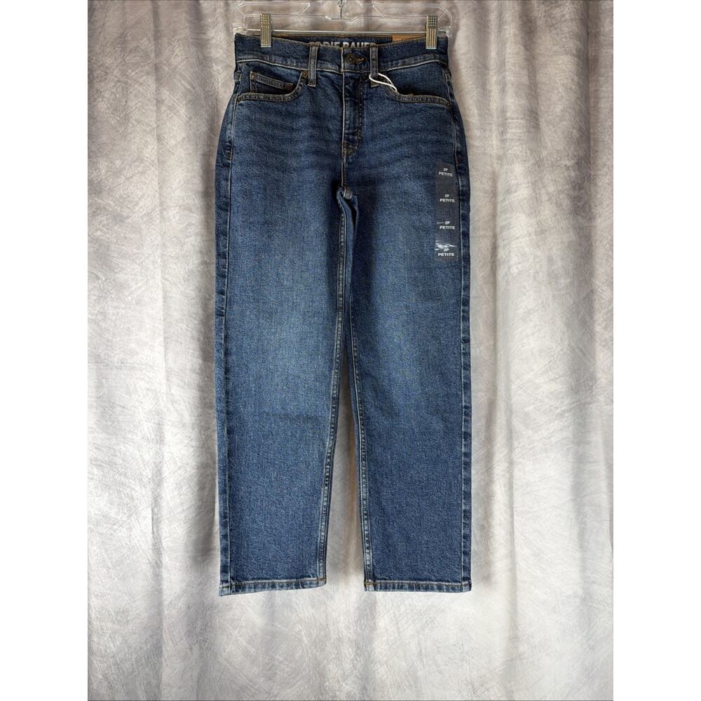 Eddie Bauer Authentic Voyager High Rise Straight Jeans Size P2 NWT 85.00 - Picture 2 of 9